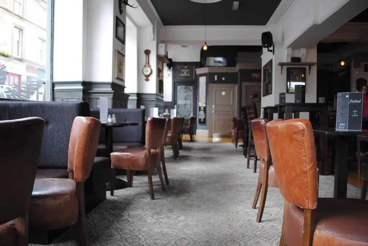 A bright and spacious pub